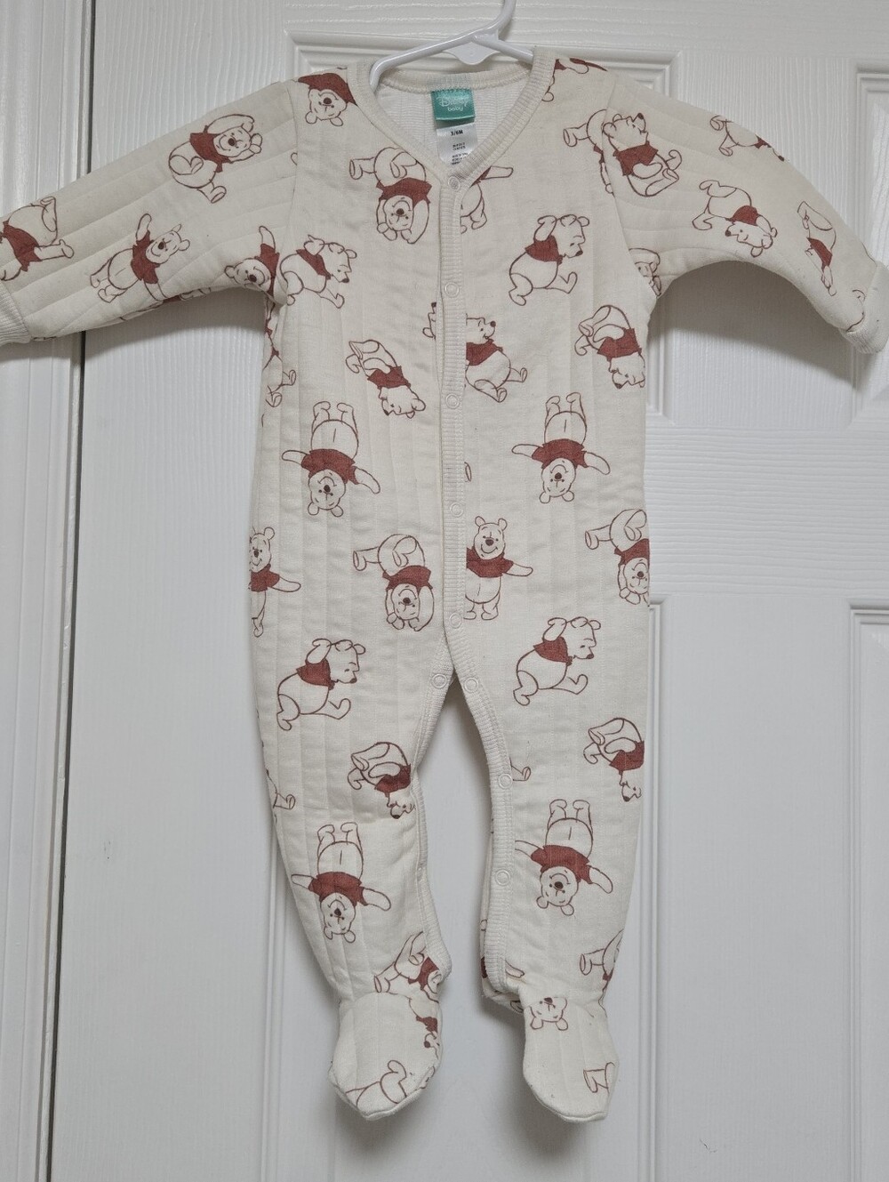 Disney Baby Winnie The Pooh Snap Up Footie Sleeper Onesie Size 3-6 Months